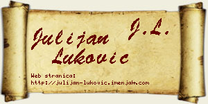 Julijan Luković vizit kartica